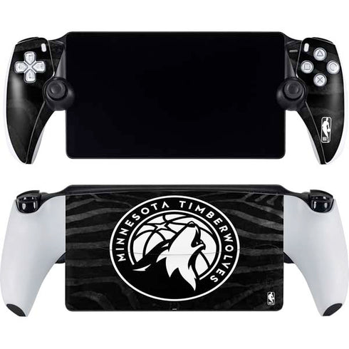 NBA Minnesota Timberwolves Black Animal Print PlayStation Portal Remote Player Skin
