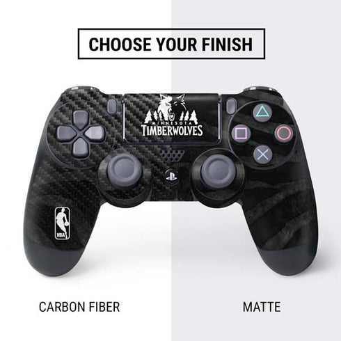NBA Minnesota Timberwolves Black Animal Print PS4 Controller Skin