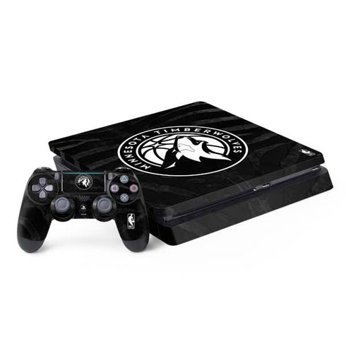 NBA Minnesota Timberwolves Black Animal Print PlayStation PS4 Skins