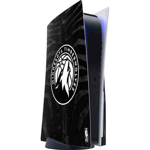 NBA Minnesota Timberwolves Black Animal Print PlayStation PS5 Skins
