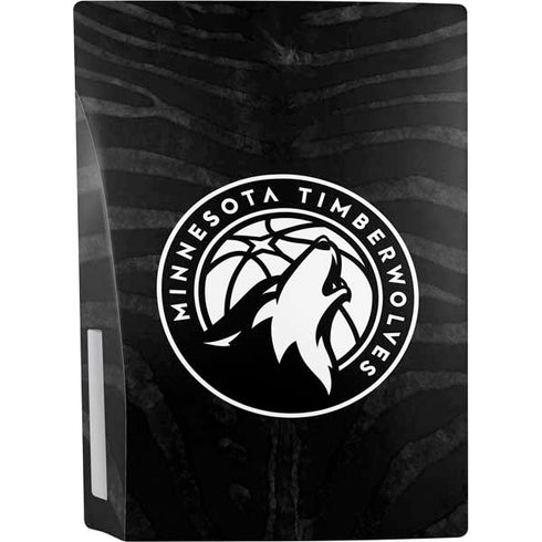 NBA Minnesota Timberwolves Black Animal Print PS5 Console Skin