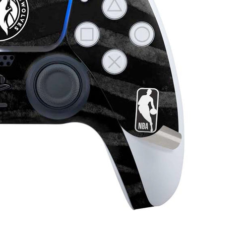 NBA Minnesota Timberwolves Black Animal Print PS5 Controller Skin