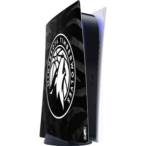 NBA Minnesota Timberwolves Black Animal Print PS5 Digital Edition Console Skin
