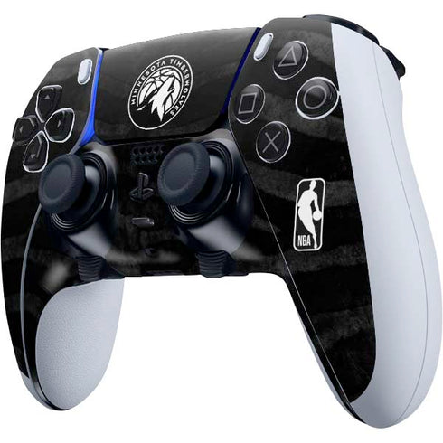 NBA Minnesota Timberwolves Black Animal Print PS5 DualSense Edge Pro Controller Skin