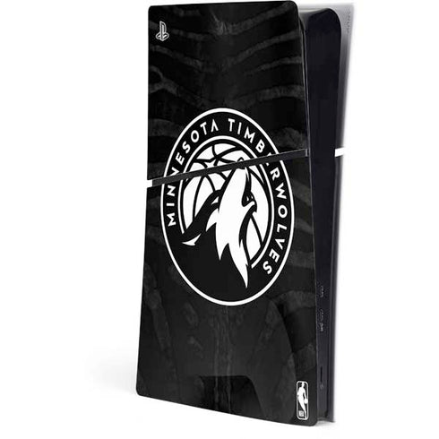 NBA Minnesota Timberwolves Black Animal Print PlayStation PS5 Skins