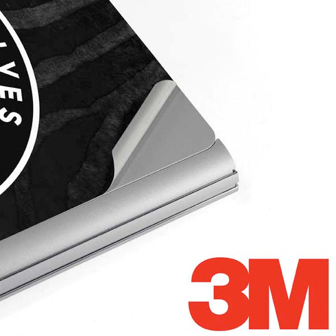 NBA Minnesota Timberwolves Black Animal Print Surface Book 2 13.5in Skin