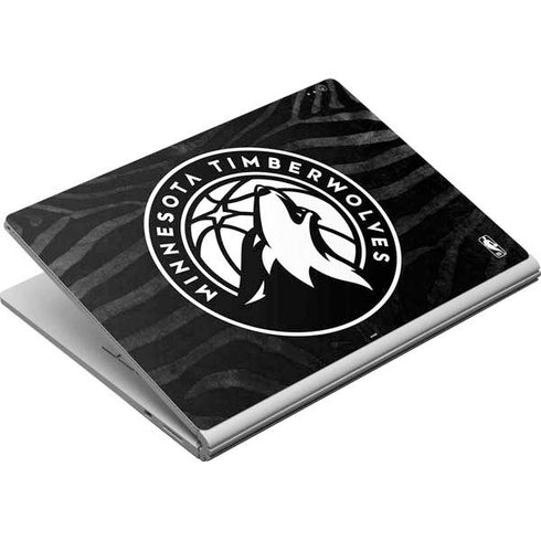 NBA Minnesota Timberwolves Black Animal Print Surface Book Skin