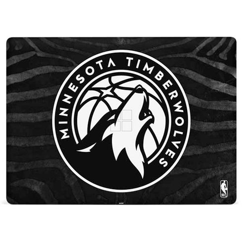 NBA Minnesota Timberwolves Black Animal Print Surface Laptop 3 13.5in Skin