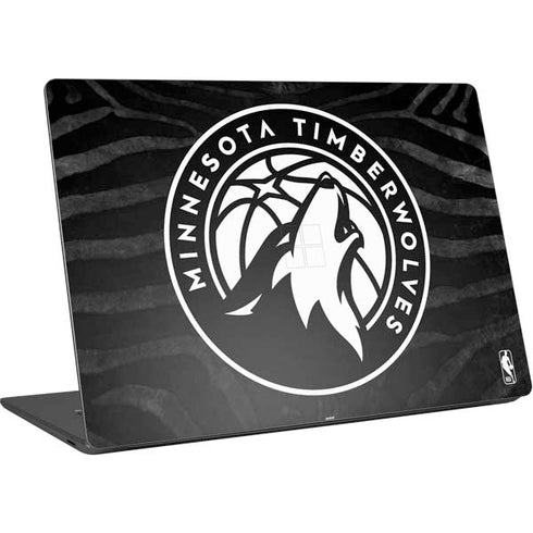 NBA Minnesota Timberwolves Black Animal Print Surface Laptop 4 15in Skin