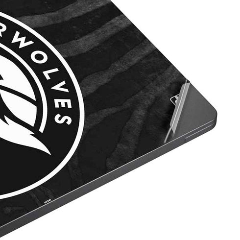 NBA Minnesota Timberwolves Black Animal Print Surface Laptop 7 13.8in Skin