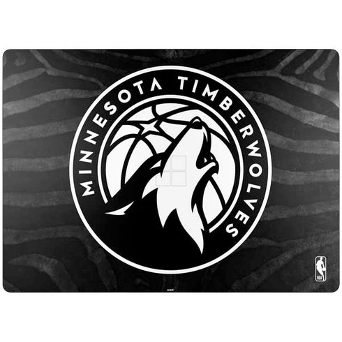 NBA Minnesota Timberwolves Black Animal Print Surface Laptop 7 15in Skin