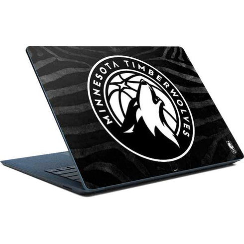 NBA Minnesota Timberwolves Black Animal Print Surface Laptop Skin