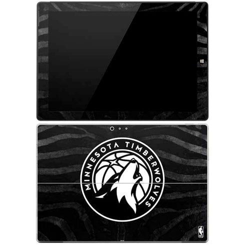 NBA Minnesota Timberwolves Black Animal Print Surface Pro 3 Skin