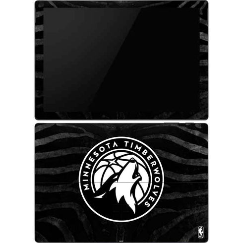 NBA Minnesota Timberwolves Black Animal Print Surface Pro 6 Skin