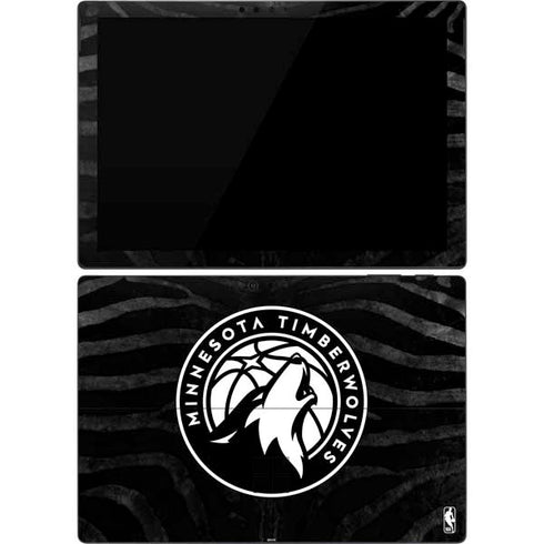 NBA Minnesota Timberwolves Black Animal Print Surface Pro 7 Skin