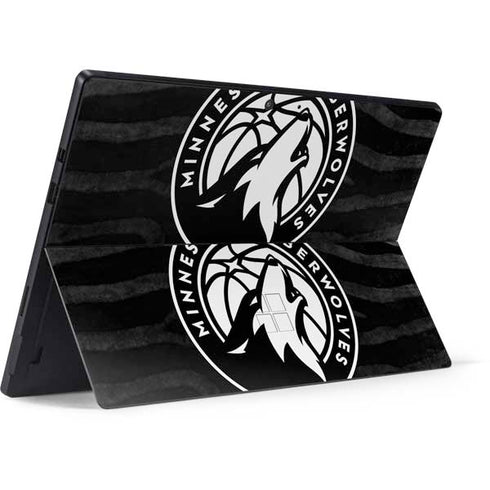 NBA Minnesota Timberwolves Black Animal Print Surface Pro 7 Skin