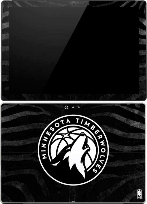 NBA Minnesota Timberwolves Black Animal Print Surface Pro (2017) Skin