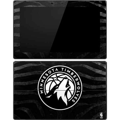 NBA Minnesota Timberwolves Black Animal Print Surface Pro Tablet Skin