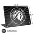 NBA Minnesota Timberwolves Black Animal Print Universal Laptop 16.6in (13.4 x 9.7in) Skin