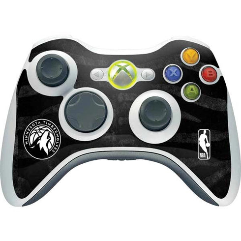 NBA Minnesota Timberwolves Black Animal Print Xbox 360 Wireless Controller Skin