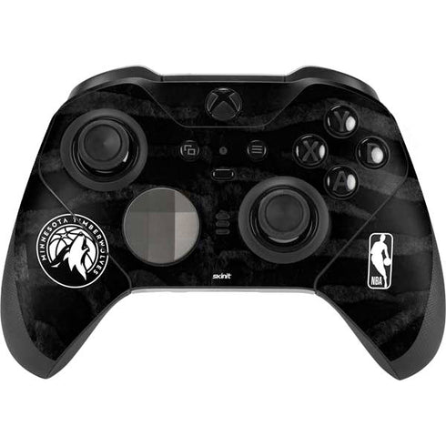 NBA Minnesota Timberwolves Black Animal Print Xbox Elite Wireless Controller Series 2 Skin