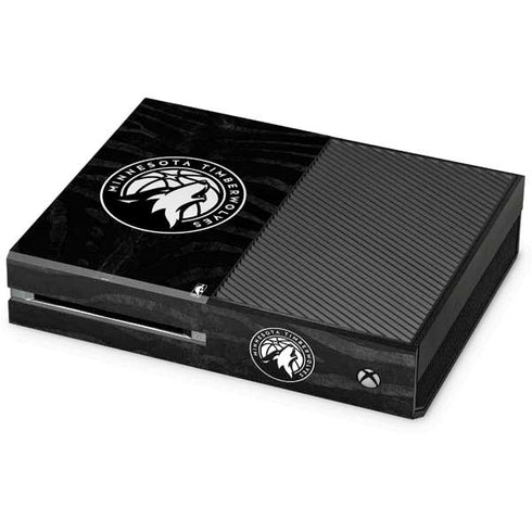 NBA Minnesota Timberwolves Black Animal Print Xbox One Console Skin