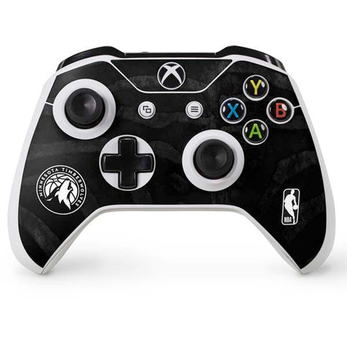 NBA Minnesota Timberwolves Black Animal Print Xbox One S Controller Skin