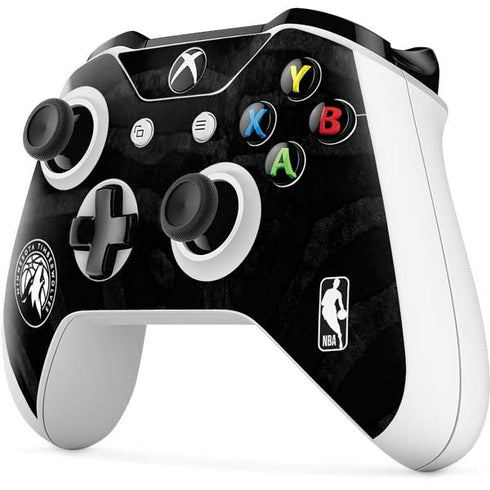 NBA Minnesota Timberwolves Black Animal Print Xbox One S Controller Skin