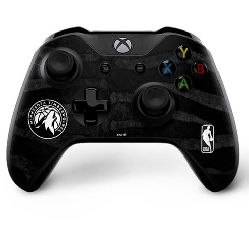 NBA Minnesota Timberwolves Black Animal Print Xbox One X Bundle Skin