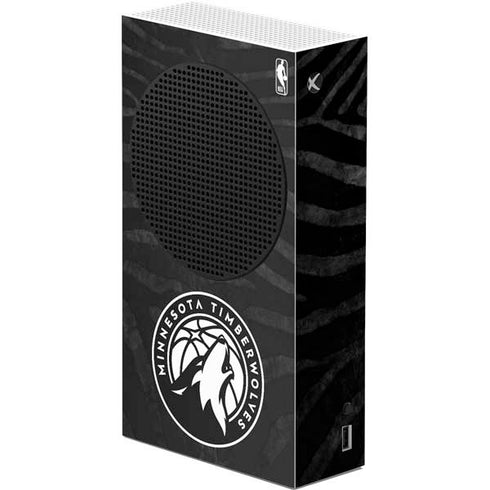 NBA Minnesota Timberwolves Black Animal Print Xbox Series S Console Skin