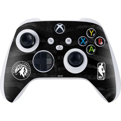 NBA Minnesota Timberwolves Black Animal Print Xbox Series S Skins