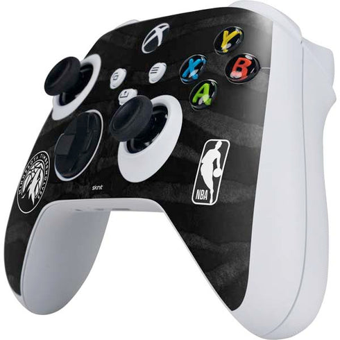 NBA Minnesota Timberwolves Black Animal Print Xbox Series S Controller Skin