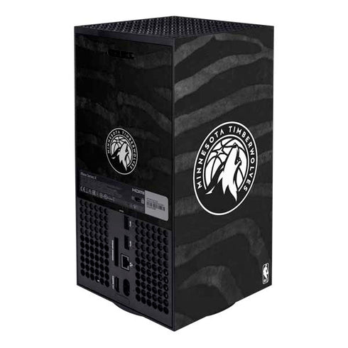 NBA Minnesota Timberwolves Black Animal Print Xbox Series X Bundle Skin