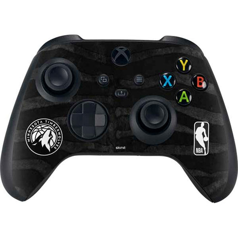 NBA Minnesota Timberwolves Black Animal Print Xbox Series X Controller Skin