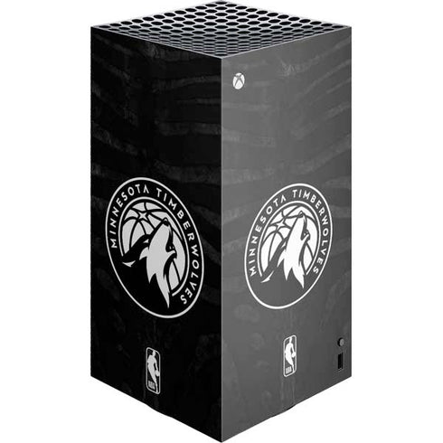 NBA Minnesota Timberwolves Black Animal Print XBox Series X Digital Edition Console Skin