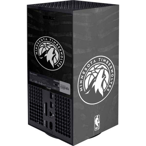 NBA Minnesota Timberwolves Black Animal Print XBox Series X Digital Edition Console Skin