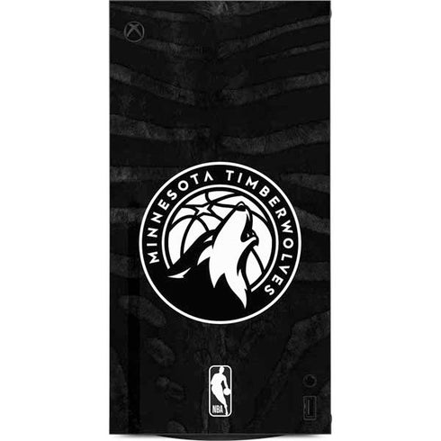 NBA Minnesota Timberwolves Black Animal Print XBox Series X Digital Edition Console Skin