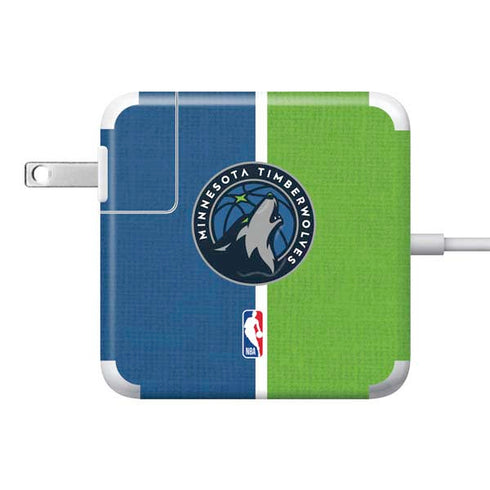 NBA Minnesota Timberwolves Canvas 85W Power Adapter (15 and 17 inch MacBook Pro Charger) Skin