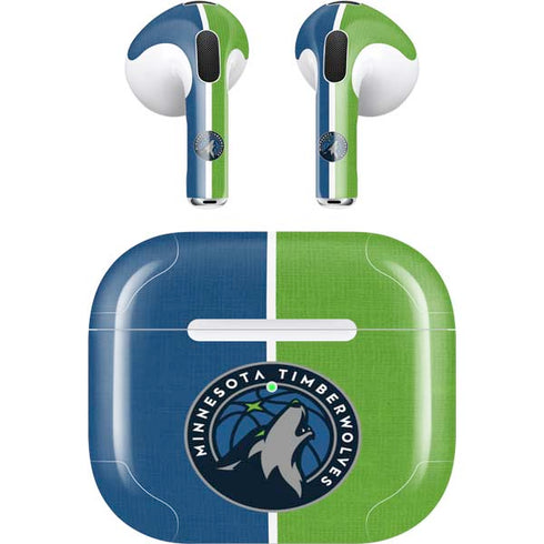 NBA Minnesota Timberwolves Canvas Apple AirPods (3rd Gen 2021) Skin