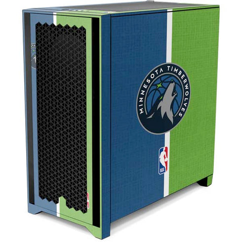 NBA Minnesota Timberwolves Canvas Corsair 4000D Tempered Glass Mid-Tower ATX Case Skin