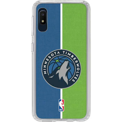 NBA Minnesota Timberwolves Canvas Galaxy A10e Clear Case