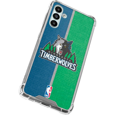 NBA Minnesota Timberwolves Canvas Galaxy A13 5G Clear Case