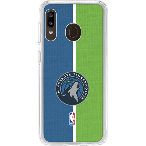 NBA Minnesota Timberwolves Canvas Galaxy A20 Clear Case