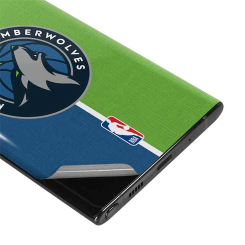 NBA Minnesota Timberwolves Canvas Galaxy Note 10 Plus Skin