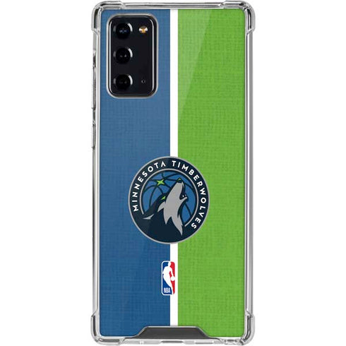 NBA Minnesota Timberwolves Canvas Galaxy Note20 5G Clear Case