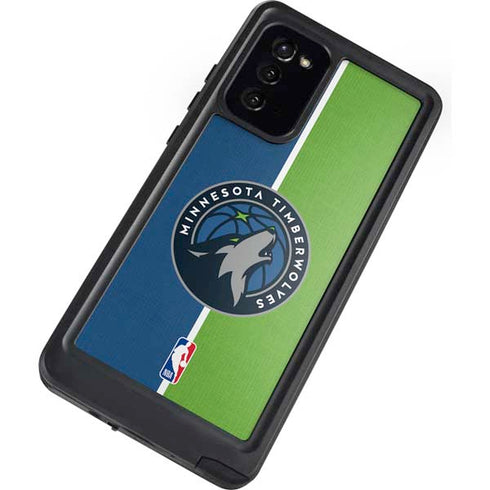 NBA Minnesota Timberwolves Canvas Galaxy Note20 5G Waterproof Case
