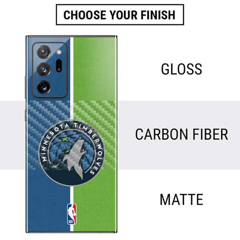 NBA Minnesota Timberwolves Canvas Galaxy Note20 Ultra 5G Skin