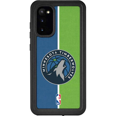 NBA Minnesota Timberwolves Canvas Galaxy S20 Waterproof Case