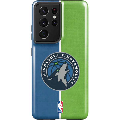 NBA Minnesota Timberwolves Canvas Galaxy S21 Ultra 5G Pro Case