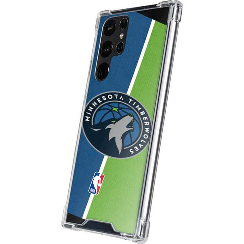 NBA Minnesota Timberwolves Canvas Galaxy S22 Ultra Clear Case